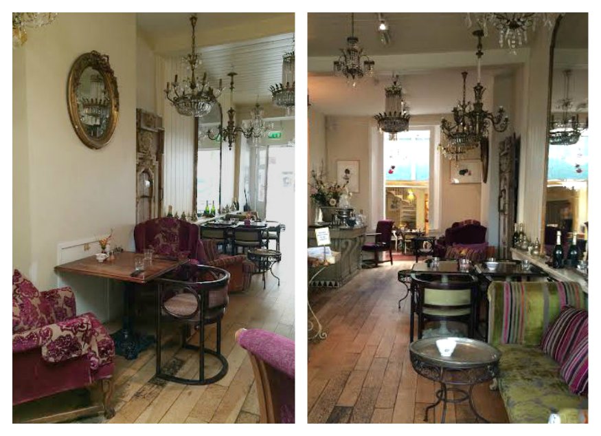 The Lipstick Drawer Le Chandelier Cafe Bar In Dulwich London Front Outside Le Chandelier Cafe Interior Inside
