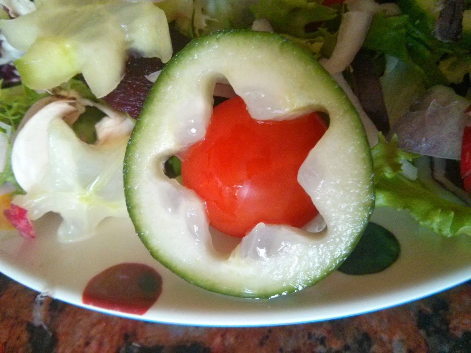 Cucumber with Star cut out using Pop Chef