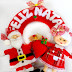 Guirlanda de Natal em Feltro - Papai e Mamãe Noel