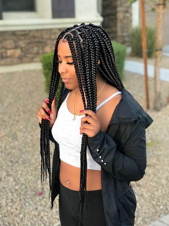 Featured image of post Waist Length Medium Box Braids : Bohemian goddess box braids waist length is 275$ no curly hair is provided.