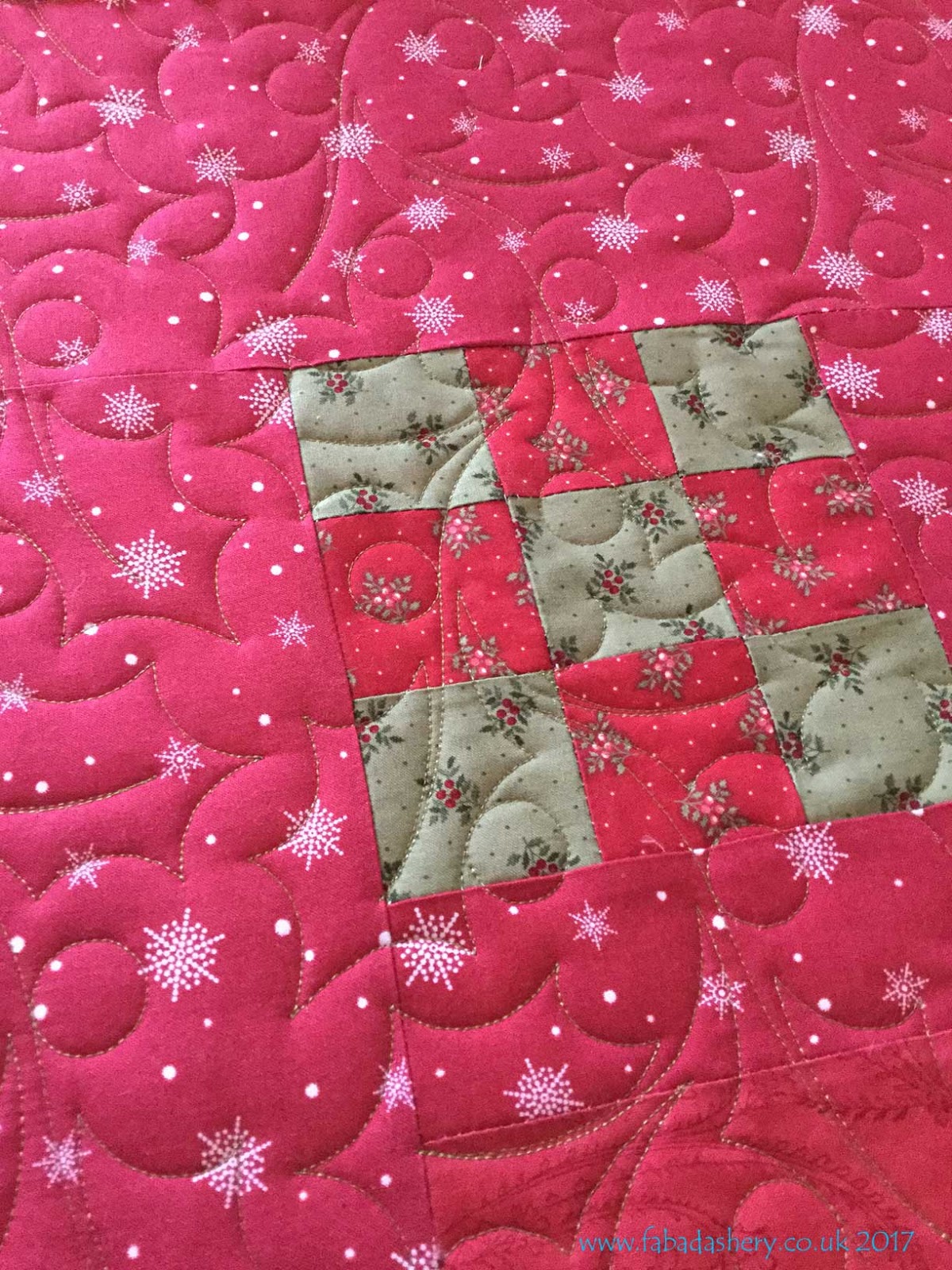 Fabadashery Longarm Quilting Two Christmas Jelly Roll Quilts by Ann