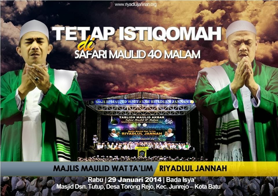 UPDATE TERBARU JADWAL SAFARI MAULID 40 MALAM 2014