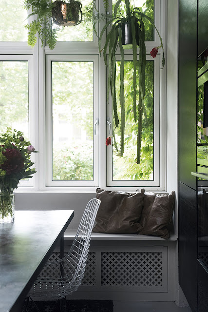 Black & White apartment in Copenhagen with interesting metallic contrasts