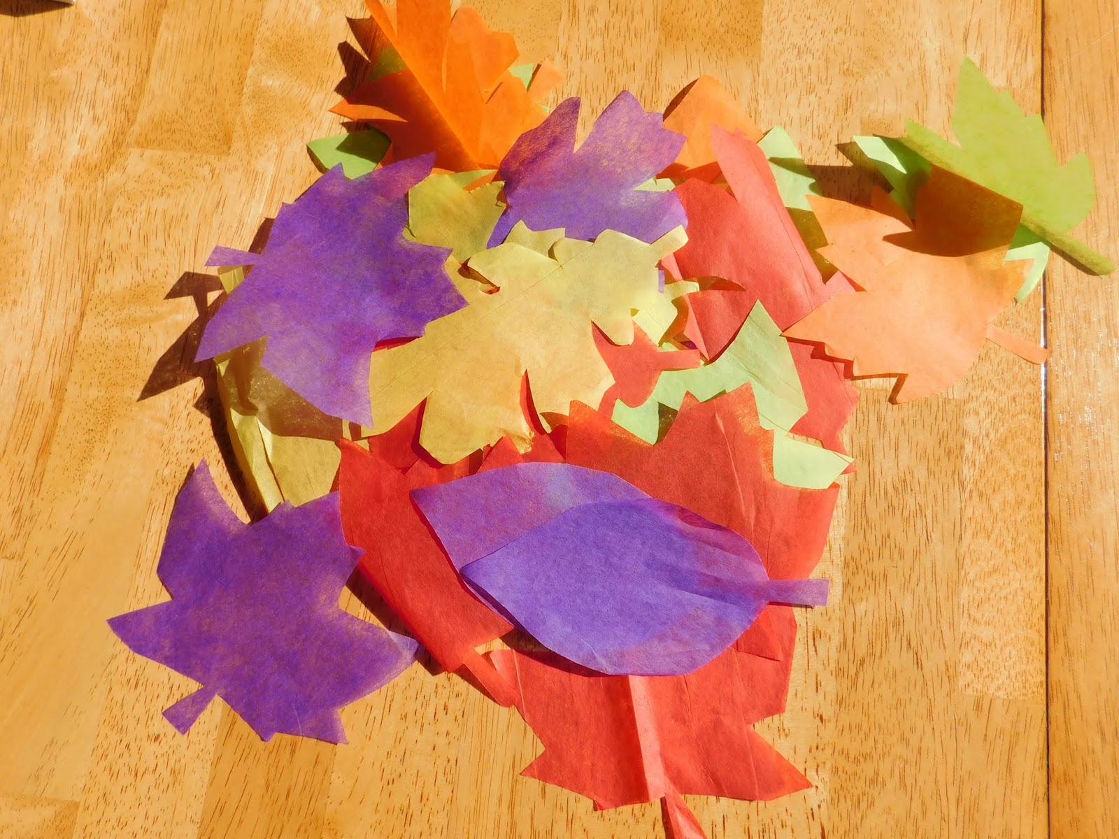 Art Project 46 Tissue Paper Leaf Art