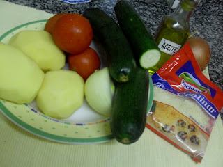 Ingredientes para el gratinado de verduras