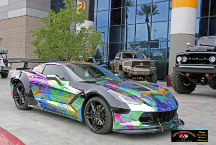 VetteSthetics widebody Corvette at the 2016 SEMA event. VetteSthetics widebody Corvette at the 2016 SEMA event.