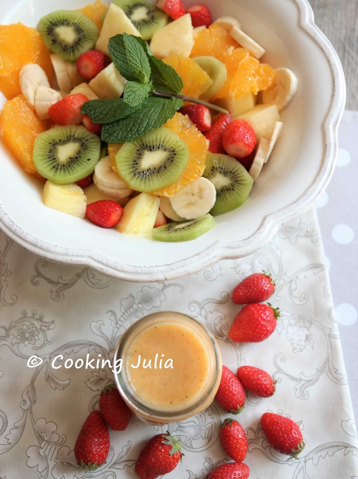 COOKING JULIA SMOOTHIE MULTIFRUITS ET SA SALADE DE FRUITS