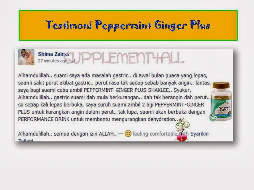 Testimoni Pepermint Ginger Plus Shaklee Puan Ida Agen Shaklee Equine