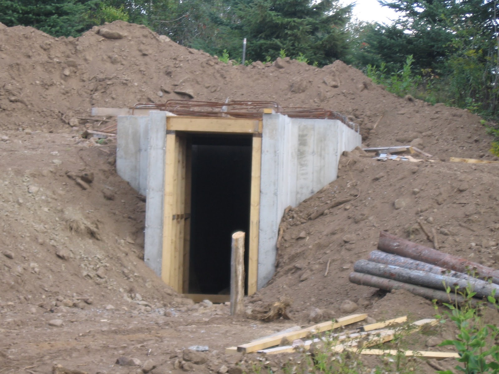 Chestnut Acres Limited More Pictures of Root Cellar being Constructed.