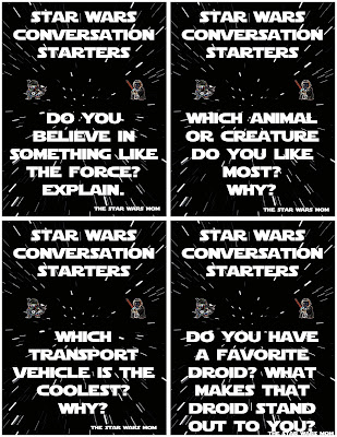 Star Wars Conversation Starters Dinner, Party, Date