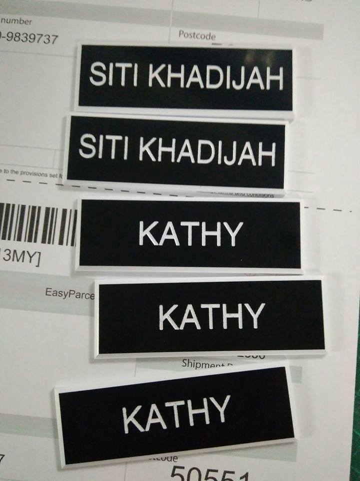 Name Tag Supplier Malaysia Name Tag Kerajaan / Engrave