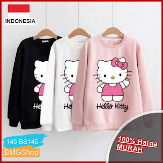 BS145 Sweater Lengan Panjang Kitty Bye BMGShop