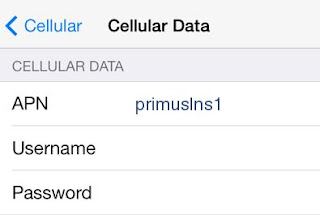 Primus APN Settings for iPhone 4 5 6 6S iPad