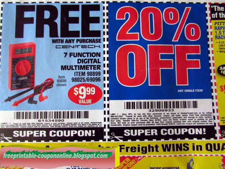 Harbor freight free coupons october 2018