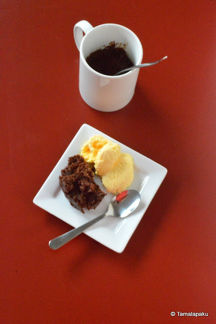 2 Minute Eggless Nutella Mug Brownie