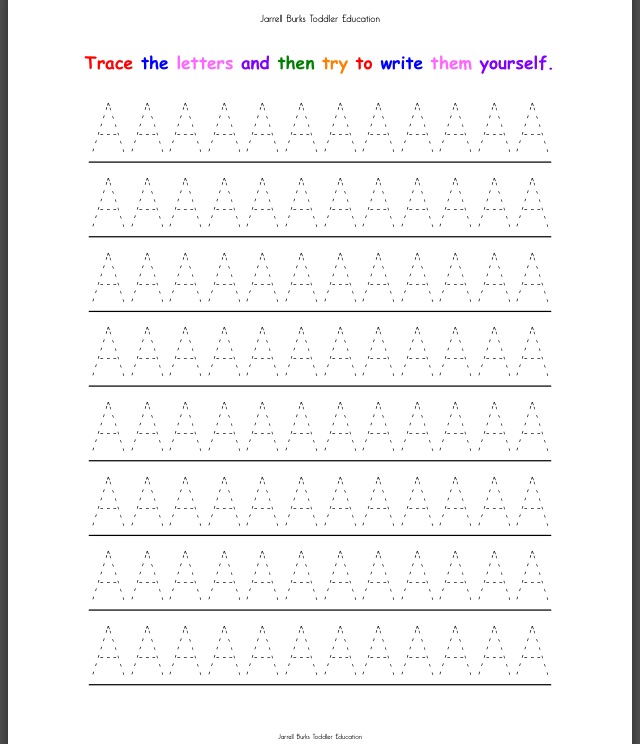 Toddler Education: The Letters Of The Alphabet Worksheets!!!