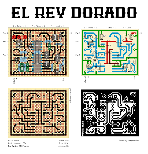 Perf and PCB Effects Layouts: Keeley El Rey Dorado