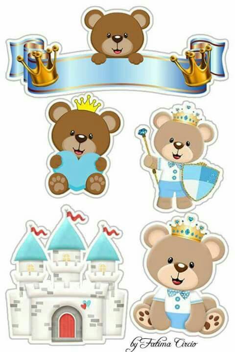 Teddy Bear Prince Free Printable Cake Toppers In Light Blue Oh My Baby Teddy Bear Prince Free Printable Cake Toppers In Light Blue Oh My Baby