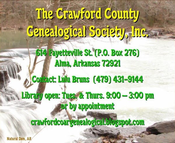 Crawford County. AR. Genealogical Society