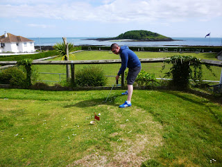 Putting course at Looe Bowling Club in Looe, Cornwall