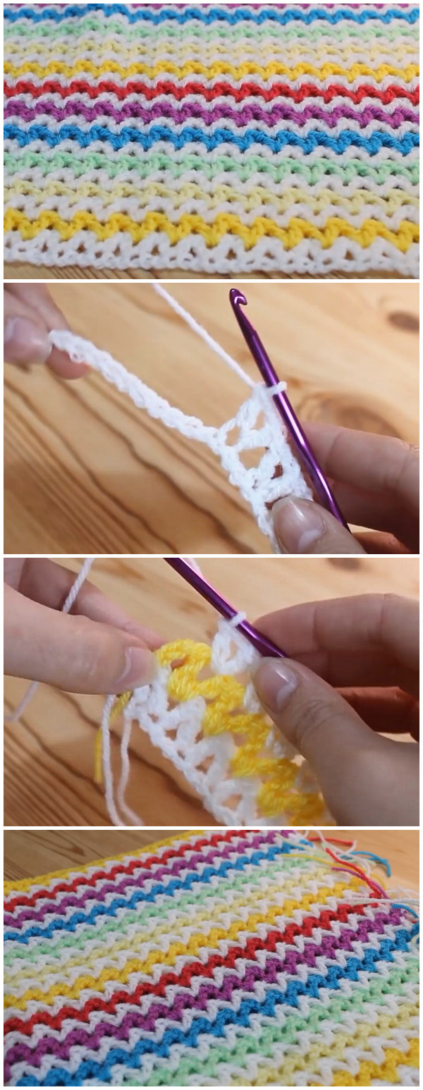 Super Easy Crochet V Stitch