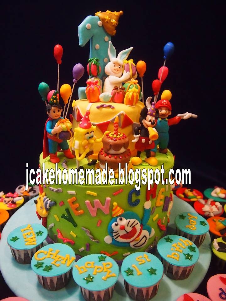 Jcakehomemade: Cartoon birthday cake