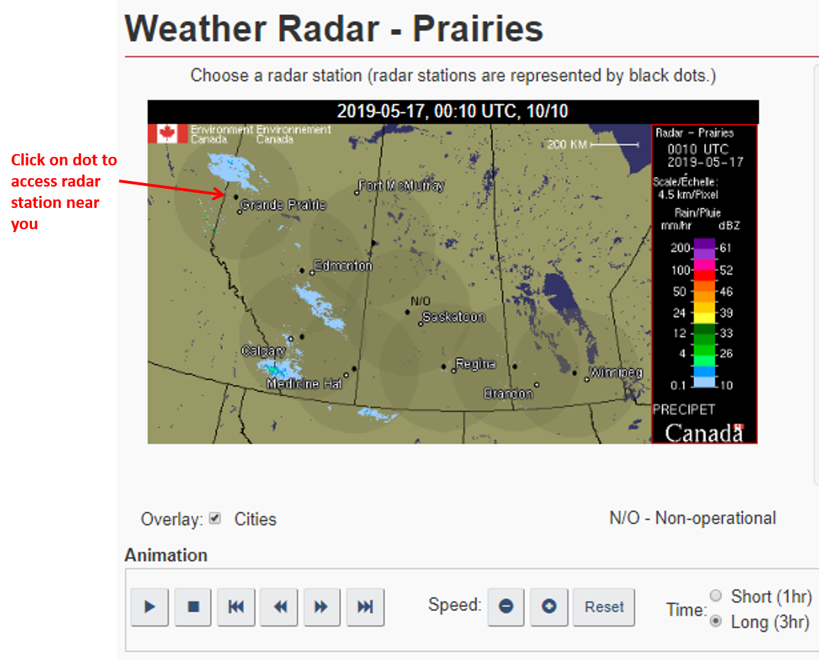 Prairie Pest Monitoring Network Blog Weather Radar (May 16, 2019; Wk 06)