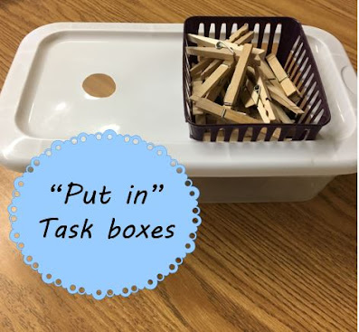 Put In Task Boxes in Special Education