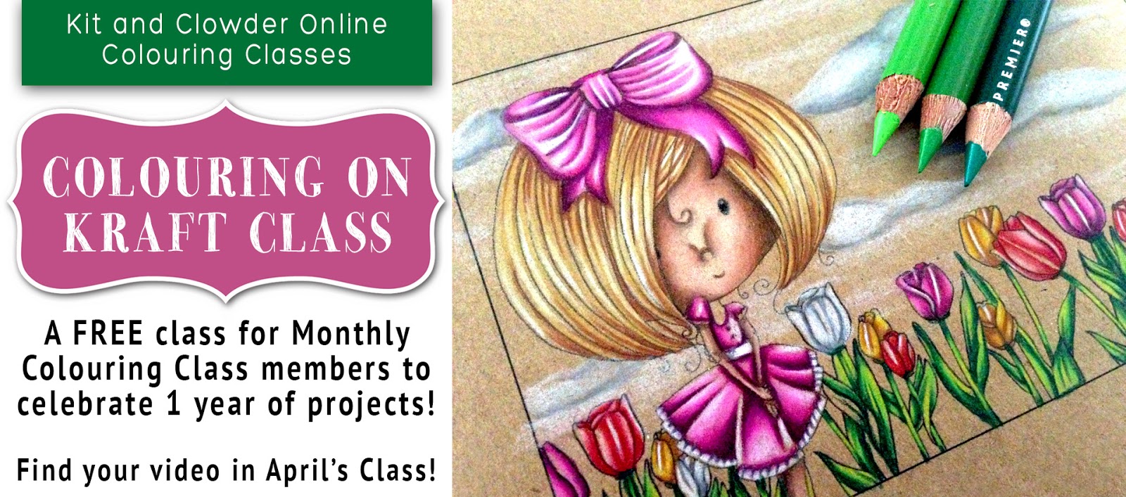 April Monthly Colouring Class + A FREEBIE for class members! - Kit and