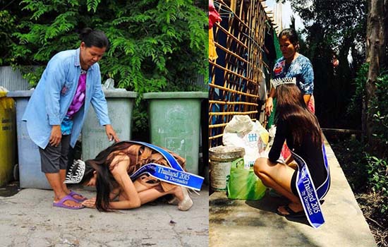 Ratu Cantik Melutut Didepan Ibunya Yang Merupakan Seorang Pengutip Sampah Ratu Cantik Melutut Didepan Ibunya Yang Merupakan Seorang Pengutip Sampah