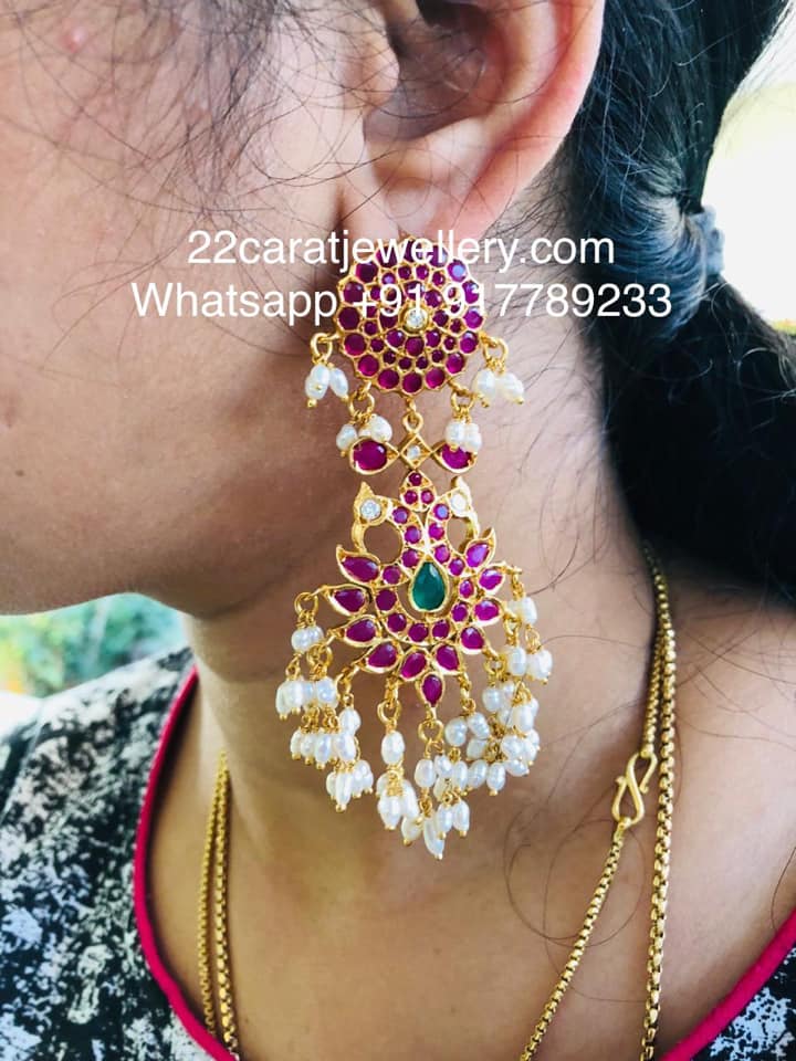 925 Silver Heavy Look Earrings Jewellery Designs