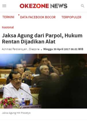 Jaksa Agung dari Nasdem hoax jaksa agung non parpol