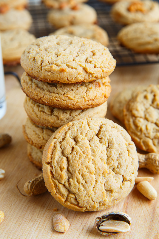 Thick and Chewy Peanut Butter Cookies Thick and Chewy Peanut Butter Cookies