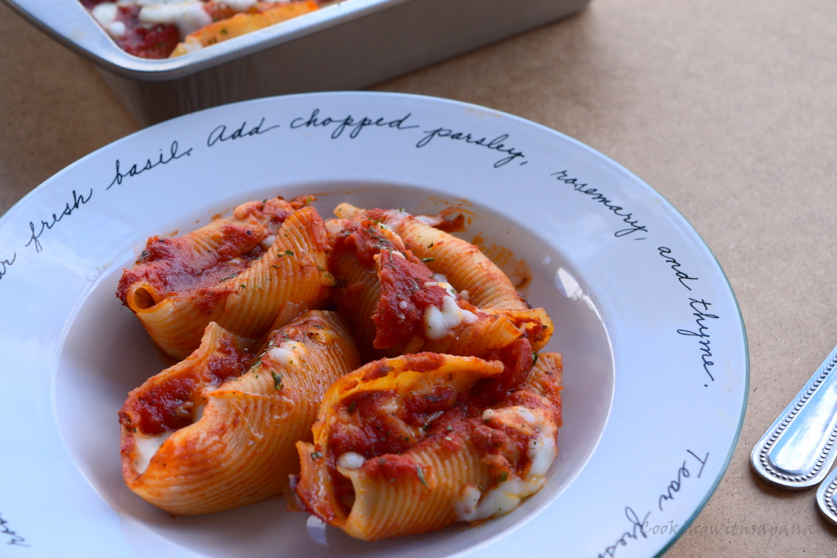 Cheesy Stuffed Jumbo Pasta Shells Cooking With Sapana