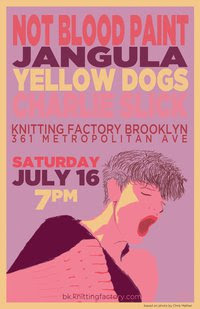 Not Blood, Pain Play Knitting Factory on July 16th w/ Jangula, Yellow Dogs and Charlie Slick