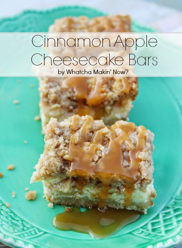 Cinnamon Apple Cheesecake Bars | whatchamakinnow.com