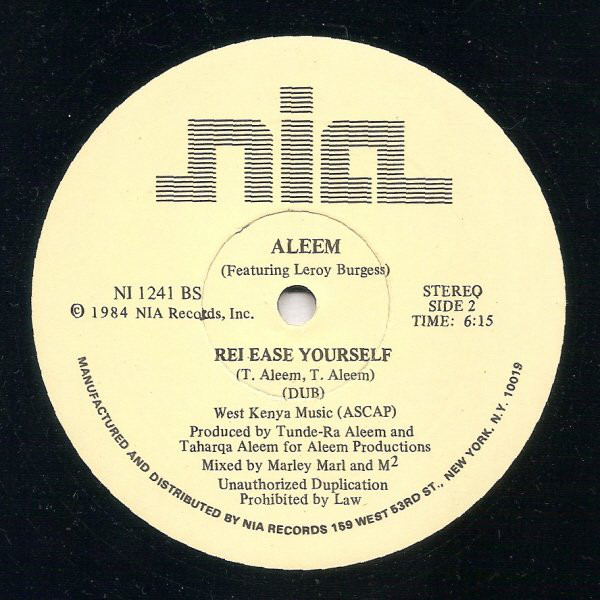 Aleem Featuring Leroy Burgess Get Loose Aleem Featuring Leroy Burgess Get Loose