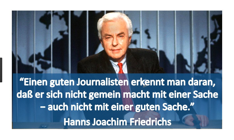 ZITATFORSCHUNG „Einen guten Journalisten erkennt man daran, dass er