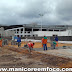 Obra de calçamento do estacionamento do CETI de Manicoré