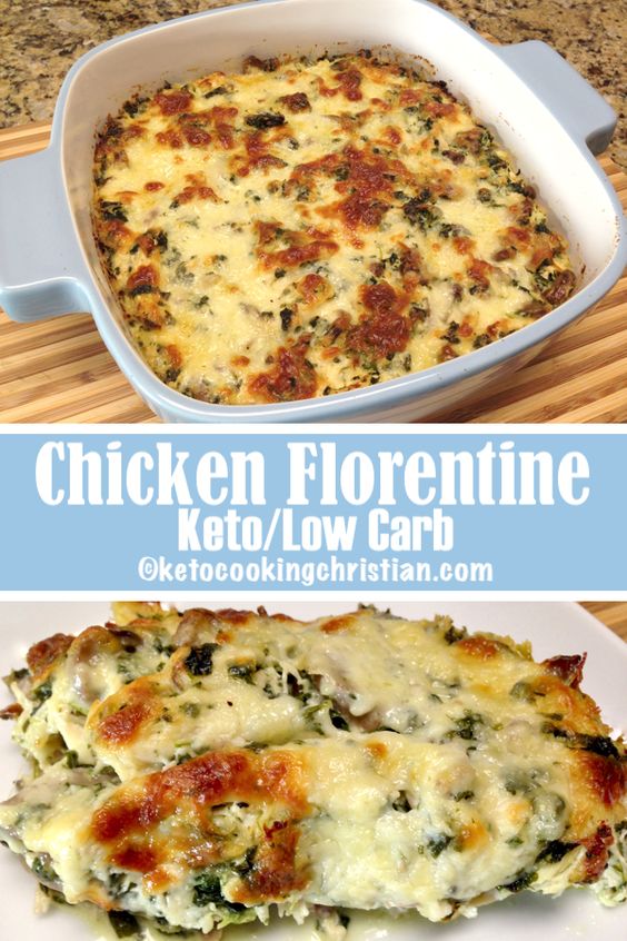 Chicken Florentine Casserole Keto and Low Carb Serve Droid