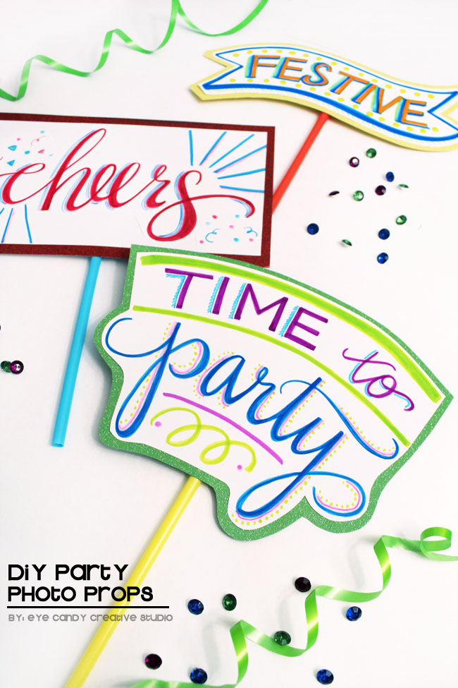 how to make your own photo props, Tombow, markers, hand lettering