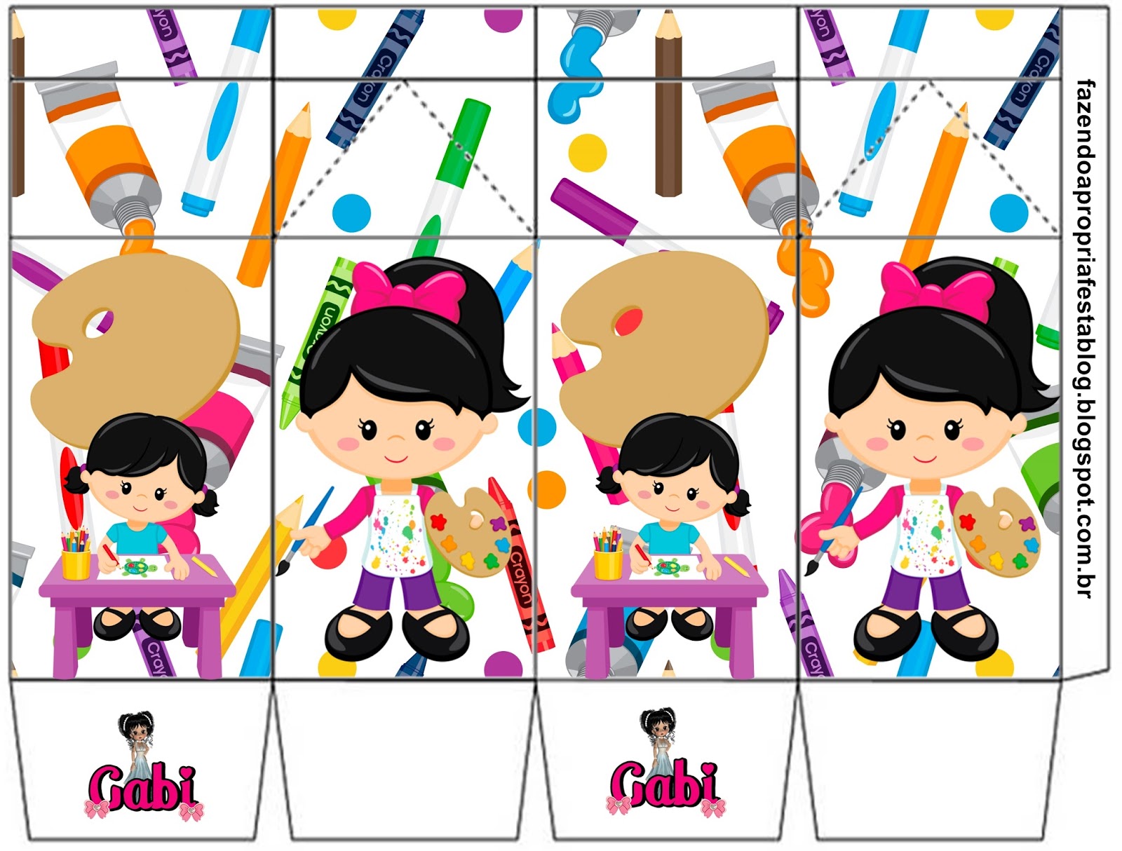 Fazendo a Propria Festa: Kit de Personalizados Gratuitos Tema Pintando ...