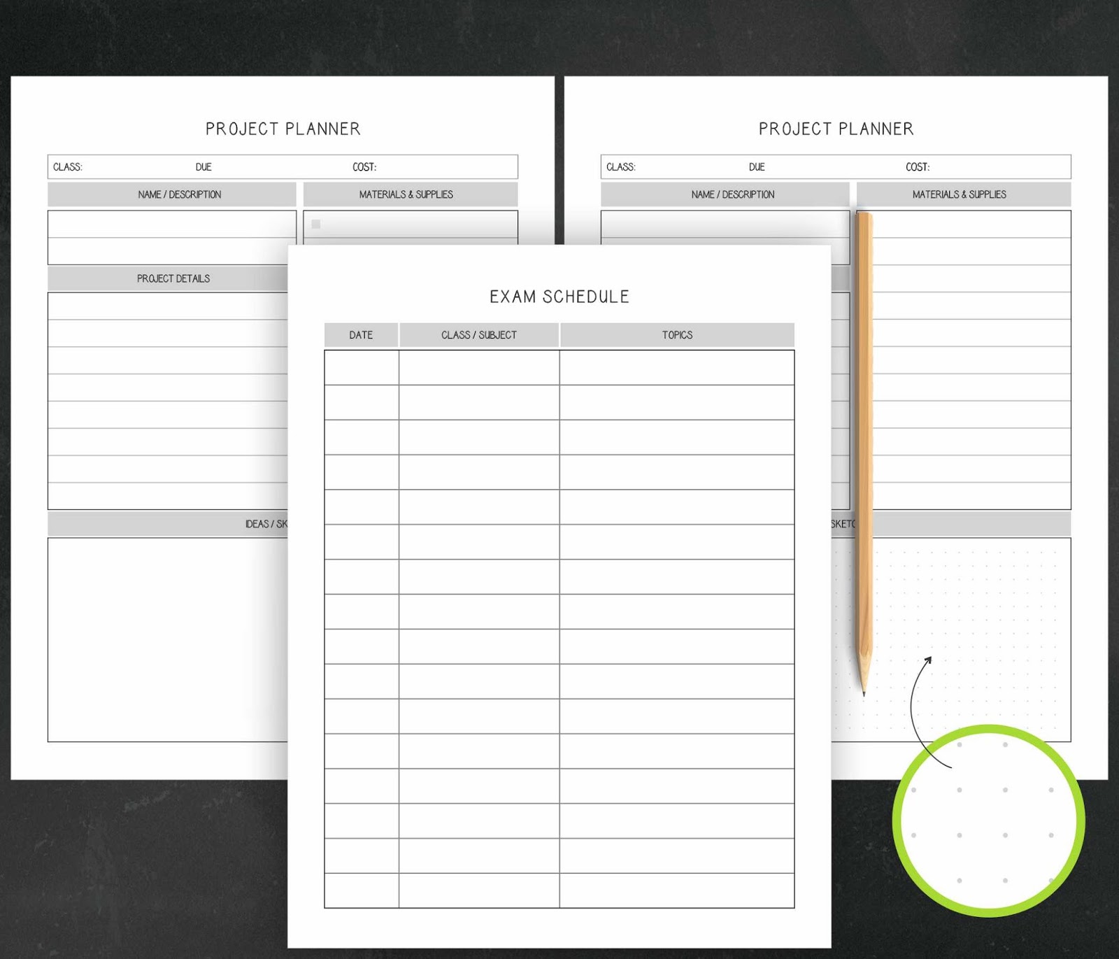 printable homework planner for college students