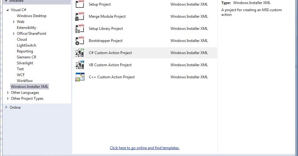Create a WiX setup using custom action to set a property’s Value