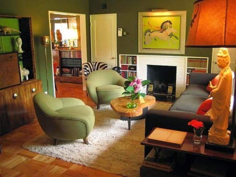 Black White And Green Living Room Ideas HD Wallpaper