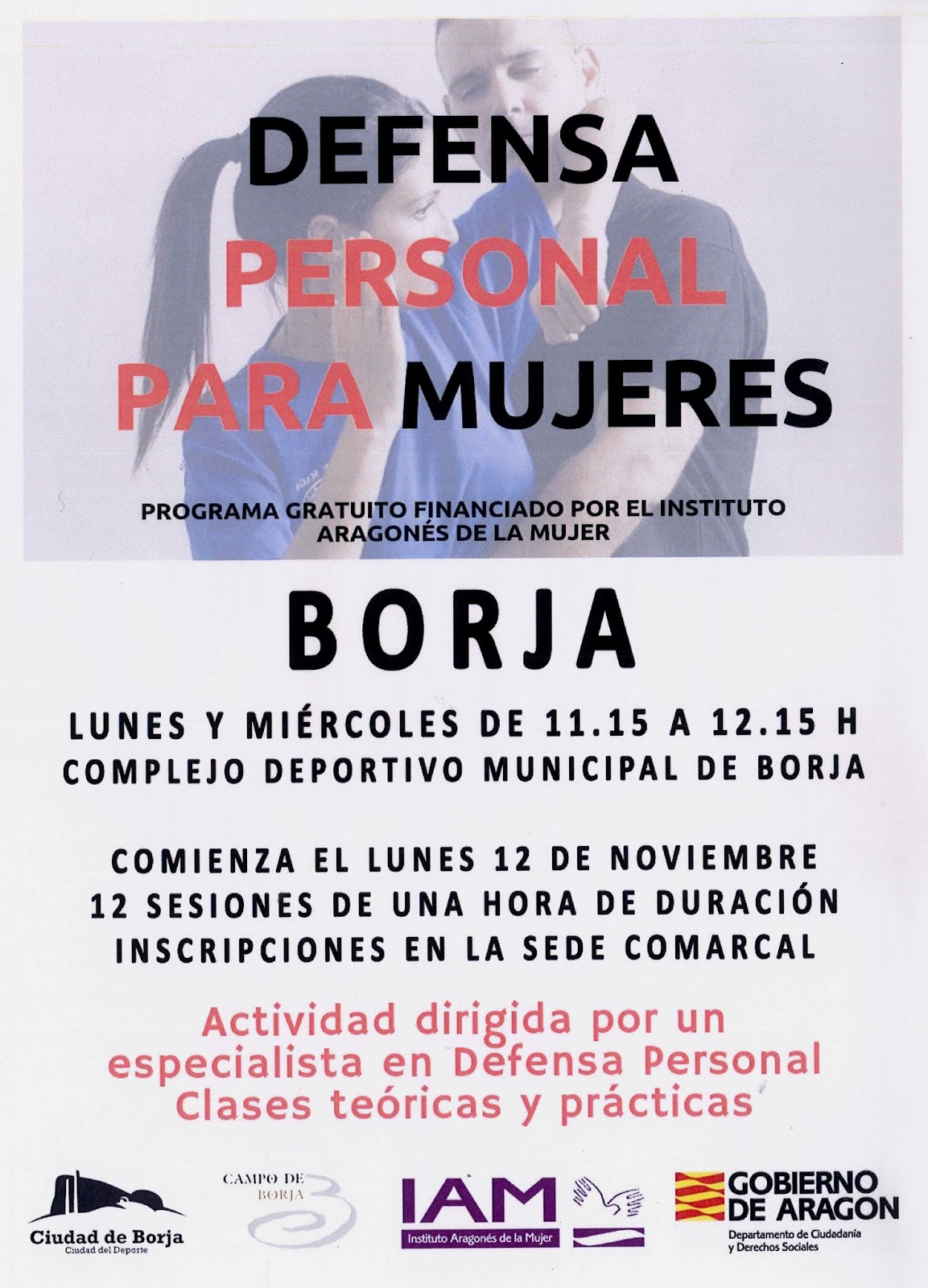 Centro de Estudios Borjanos Curso de defensa personal para mujeres Centro de Estudios Borjanos Curso de defensa personal para mujeres
