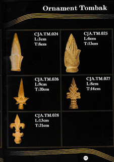 Ornamen Besi Tempa ornamen alferon, aksesoris pagar klasik, alumunium cor