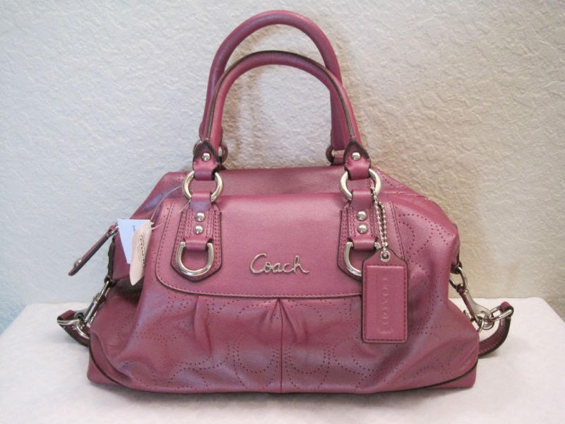 Bags Heaven: Coach Perforated Mauve Crossbody Satchel (SOLD)