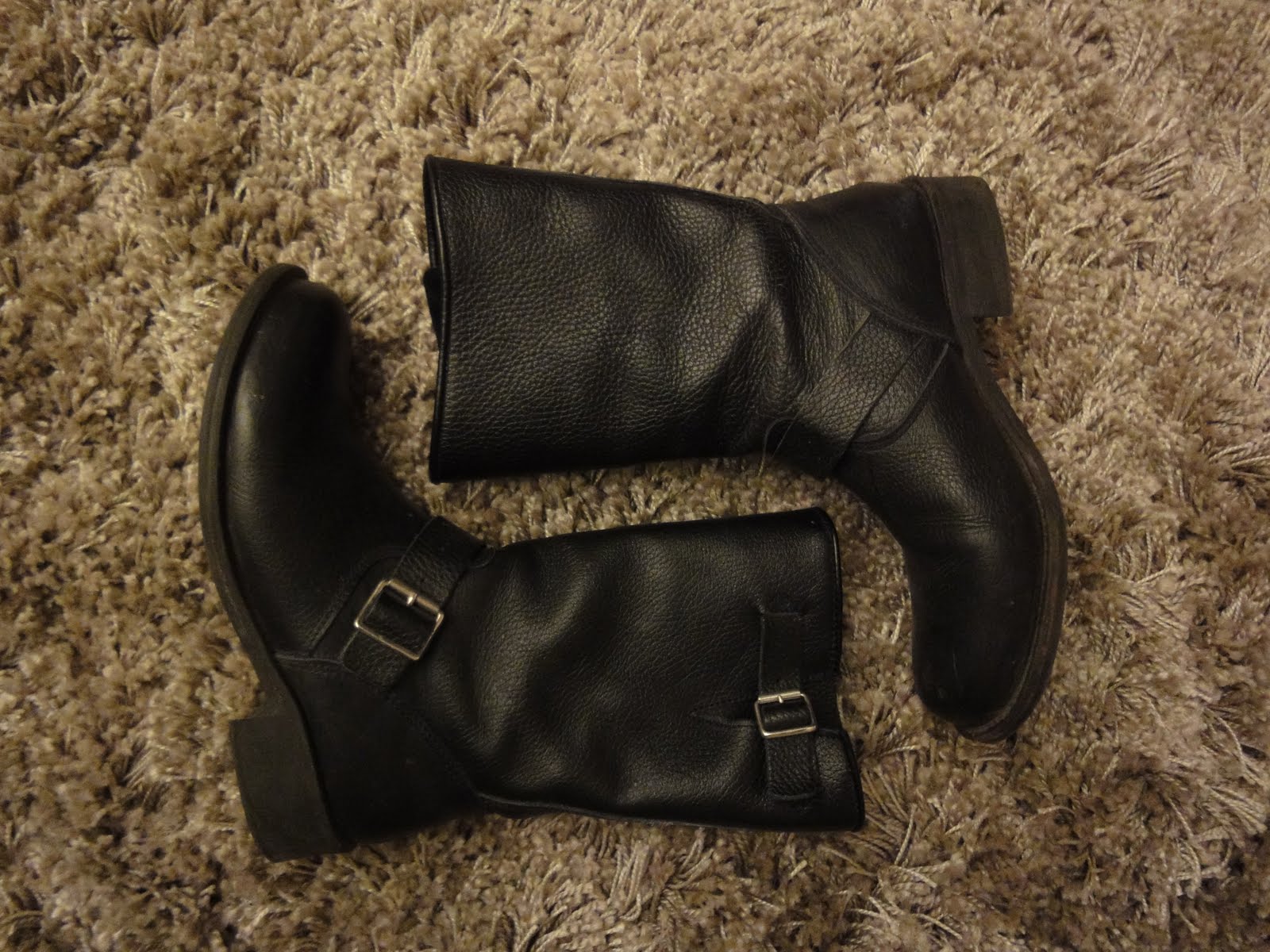 bottines motardes cuir