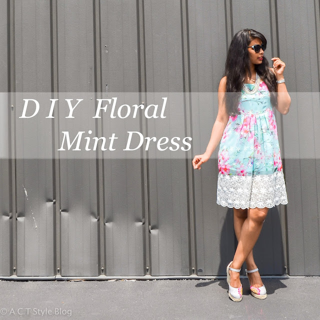 ACT Style Blog DIY Floral Mint Dress